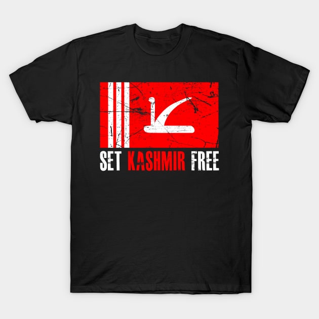 Set Kashmir Free - Kashmiri Wants Freedom From India T-Shirt by mangobanana